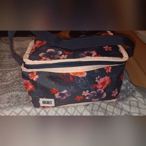 Floral Women's Lunch Bag - Navy and Pink